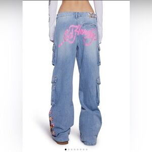 Ed Hardy Women's Flare cargo jeans